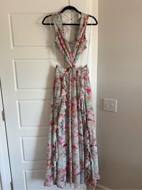 ASTR The Label Noya Floral Cutout Maxi Dress